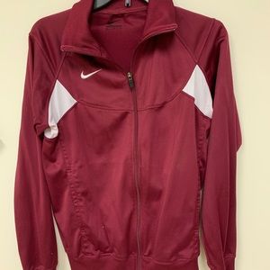 Maroon Nike Zip-up sweatshirt